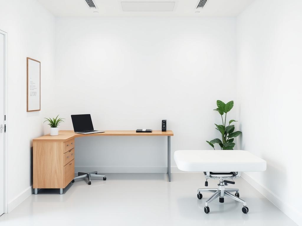 Sala de consulta moderna en Más Clinic